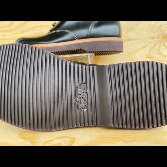 COACH Genuine Leather Boots Derby Smooth Black - Picture 7 of 12